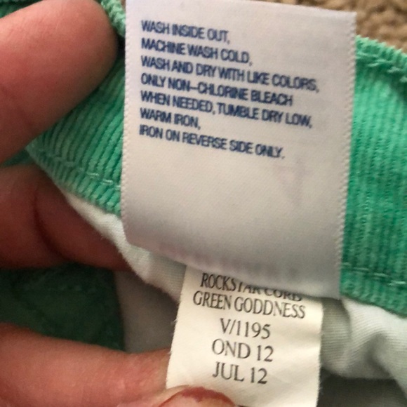 Green Goddess Rockstar Skinny Jean Cords - Picture 5 of 9